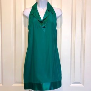 What Comes Around Goes Around Silk Green Dress XS